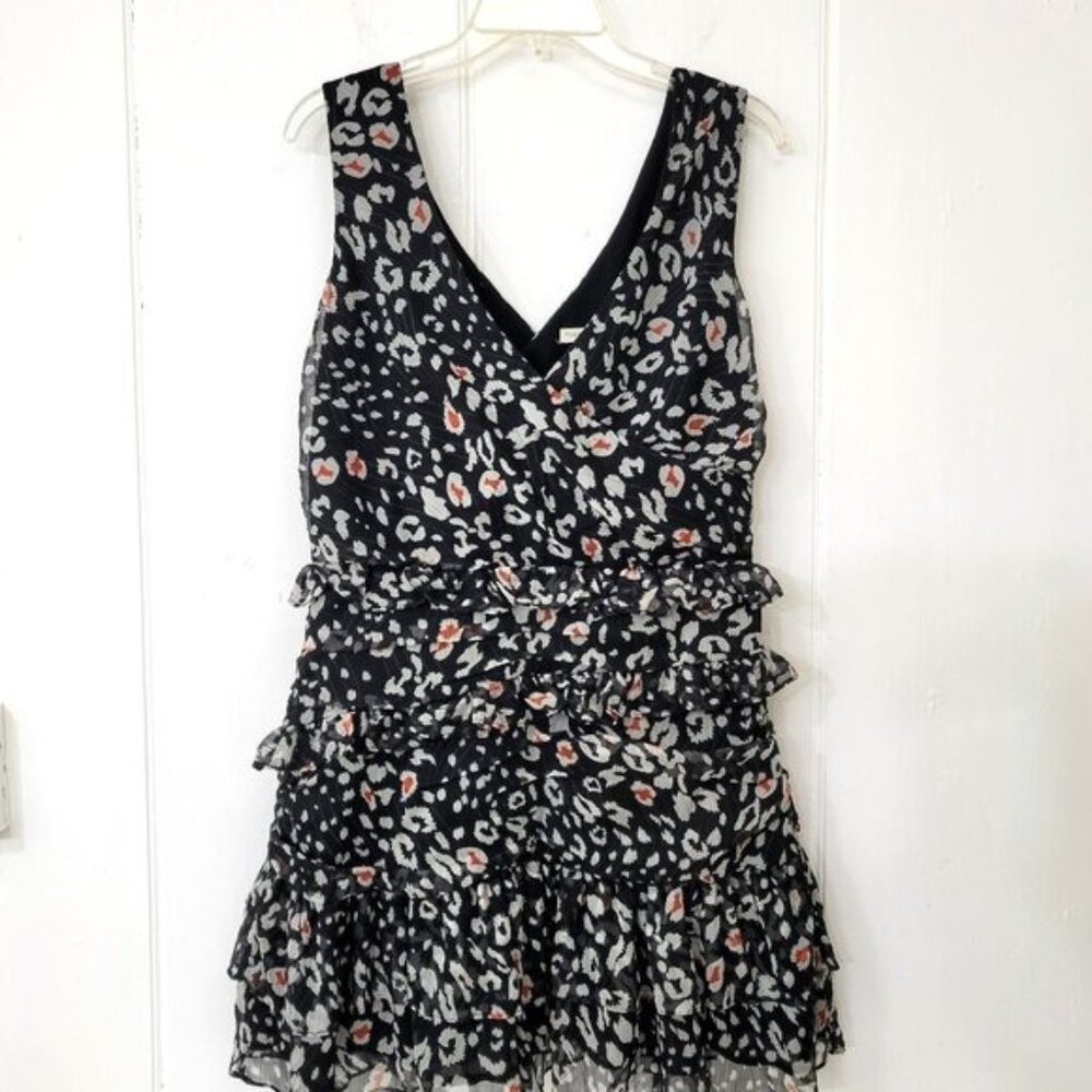 The East Order Chiffon Skye Mini Dress Leopard Dream - Picture 2 of 8